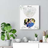 Music Lyrics Song -- Canvas 11"X14" -- Jerry and Leilani