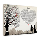 Lyrics -- Yours (Russell Dickerson) -- Canvas 18x24 -- Printify
