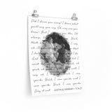 Lyrics -- Justin & Hannah 11.14.21 -- 16x20 -- Printify