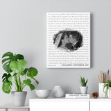 Music Lyrics Song -- Canvas  11"X14" -- Dan & Sarah