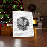 Lyrics -- Abel & Madison 01.08.21 -- Canvas 24x30 -- Printify