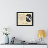 Lyrics -- Kelly & Tabitha -- Black framed 16x20 -- Printify