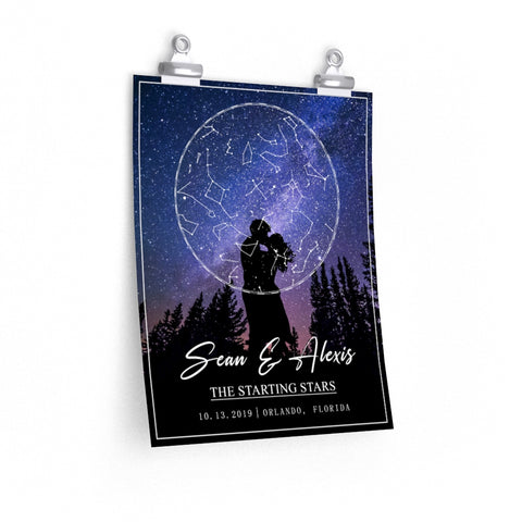 Star map -- Sean & Alexis 10.13.2019 -- 11x14 -- Printify