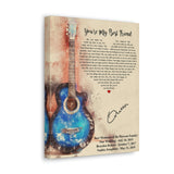 Printify Canvas Gallery Wraps 11x14 New - The Dawson Family’s: Our Wedding, Brayden Robert, Sophia Josephine - Guitar & Heart