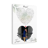 Music Lyrics Song -- Canvas 18"X24" -- Jason & Daniela