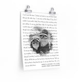 Lyrics Song -- poster/ 11''x14'' -- Mikey & Jackie 07.17.2021