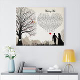 Lyrics -- Marry Me -- Canvas 24x30 -- Printify