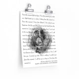 Lyrics Song -- poster/ 9''x11'' -- Ryan & Shauna 08.10.2018