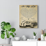 in My Life Lyrics -- Canvas 11"X14" -- 32