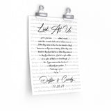 Lyrics -- Dayton & Cassidy 11.20.21 -- 9x11 -- Printify