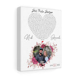 Lyrics Song -- Canvas 8"x10" -- Nick & Amanda