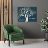 Tree poster -- Miriam, Julian, Maribel & Jarred, Eva -- Canvas 24x30 -- Printify