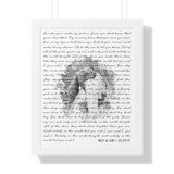 Lyrics -- Rey & Abi 01.07.17 -- White framed 16"x20" -- Printify