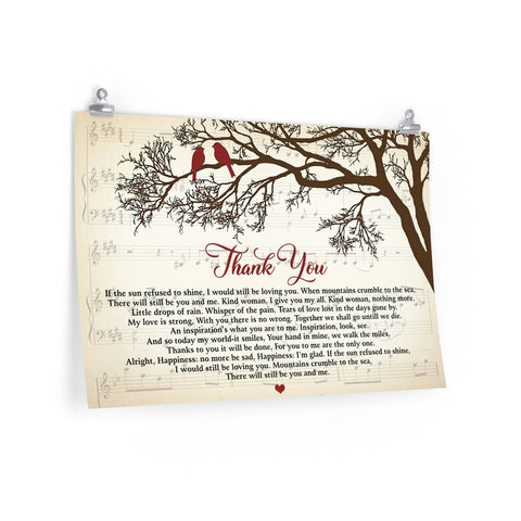 Printify Premium Matte 30x20 Poster - Thank You - Design 25