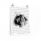Lyrics -- Antonio & Brittney 06-12-2021 -- 16x20 -- Printify