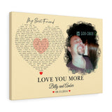 Lyrics -- Billy and Amber 08/15/2014 -- Canvas 18x24 -- Printify