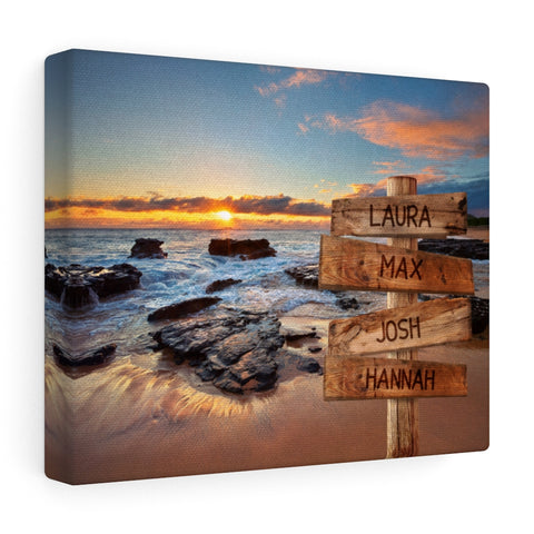 Name Street Sign -- Canvas 8"x10" -- Laura & Max