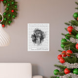 Lyrics Song -- poster/ 11''x14'' -- JD & Christine 8.28.21