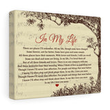 In My Life -- New des 4 -- Canvas 10x8 -- Printify