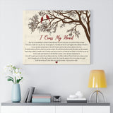 Lyrics -- I Cross My Heart -- Canvas 24x30 -- Printify