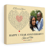 Canvas 8x10 Printify - Kevin and Nikki - Thousand Years Lyrics