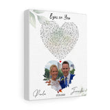 Music Lyrics Song -- Canvas 8"x10" -- Paula & Jennifer