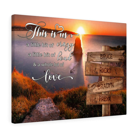 Street sign -- BRUCE RICKI BRADYN FREYA -- Canvas 18x24 -- Printify