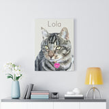 Cat Portrait Photo -- Canvas 18"X24" -- Lola