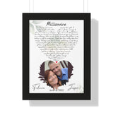 Lyrics -- Felicia & Jason June 18, 2022 -- Black framed 12x16 -- Printify