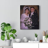 Lyrics -- Jeff & Jacki 02/07/1997 -- Canvas 11x14 -- Printify