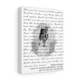 Music Lyrics Song -- Canvas 8"x10" -- Aaron & Megan