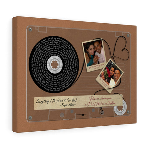 Cassette -- José Manuel y Olga Lucía Mar. 9. 2018 -- Canvas 12x16 -- Printify