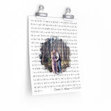 Lyrics Song -- poster/ 9''x11'' -- Damien & Alanna 07.12.20