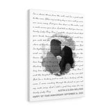 Lyrics -- Austin & Elissa Wellman -- Canvas 18x24 -- Printify
