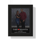 Lyrics -- Fard & Shantia 04.27.2022 -- Black framed 12x16 -- Printify