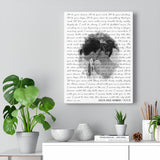 Lyrics -- Zach and Amber 11-11-11 -- Canvas 12x16 -- Printify