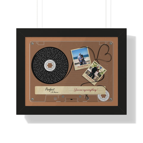 Cassette -- Thanda and Homan  11/13/2018 -- Black framed 12x16 -- Printify