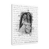 Music Song Lyrics  -- Canvas 24x30 --  Steve & JoAnn  April 20, 1996 -- Printify
