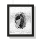 Lyrics -- Jim and Irma 10.10.2021 -- Black framed 16"x20" -- printify