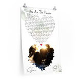 Lyrics -- Sara & Ed 02~20~2021 -- 20x30 -- Printify