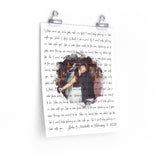 Lyrics -- John and Michelle,  February 5, 2021 -- 11x14 -- Printify