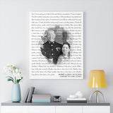 Lyrics -- Bobby & Jess 04.10.2010 -- Canvas 24"x30" -- Printify