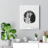 Lyrics -- John & Mary 12.12.2020 -- Canvas 11x14 -- Printify