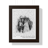 Lyrics Song -- Black framed poster/ 11"x14" -- Michael & Jennifer