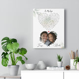 Music Lyrics Song -- Canvas 11"X14" --  Jesse & Minhi