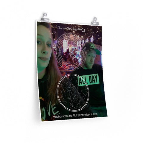 Stars Map Wedding -- Poster 16"x20" -- Josh& Elysa