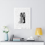 Music Lyrics Song -- Canvas  18"X24" -- Derrick & Amber