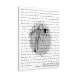 Lyrics -- Ross & Alyssa 12.19.20 -- Canvas 24x30 -- Printify