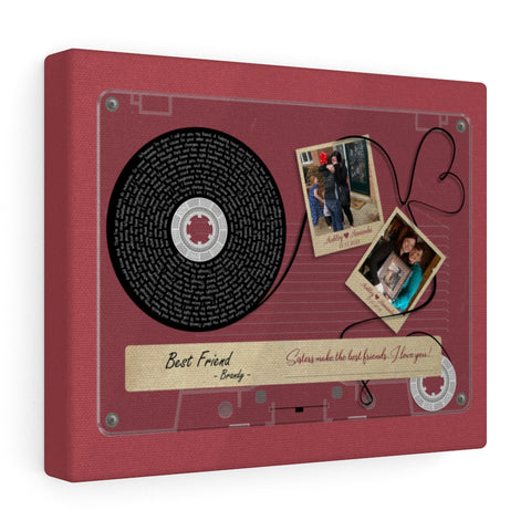 Cassettes-Tape -- Canvas 8"x10" -- Ashley & Amanda