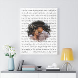 Lyrics -- Kelsey & Charlie Johnson ~ May 4, 2019 -- Canvas 24x30 -- Printify
